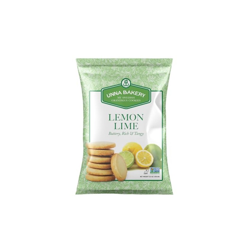 Butter Cookies by Unna Bakery, 5.5 oz (Lemon Lime, 6)