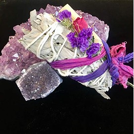 White Sage, Palo Santo, Prayer Card Smudge Cleansing Kit