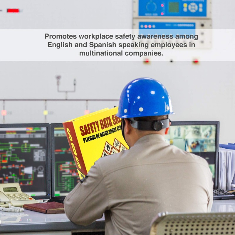 SDS Ring Binder, Bilingual with English/Spanish, Heavy Duty, 7.6cm Capacity