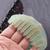 4Pcs Green Nature Jade Stone Massage Comb Traditional Natural Jade