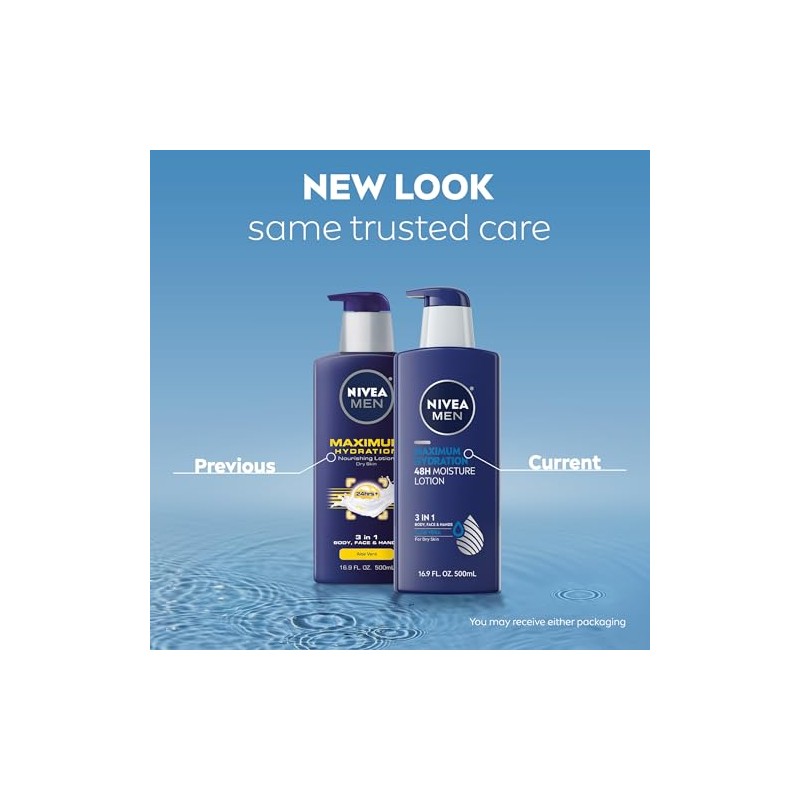 Nivea Men Maximum Hydration Lotion For Dry Skin Body Face