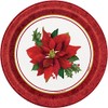 Holly Poinsettia Holiday Dessert Plates, 8ct