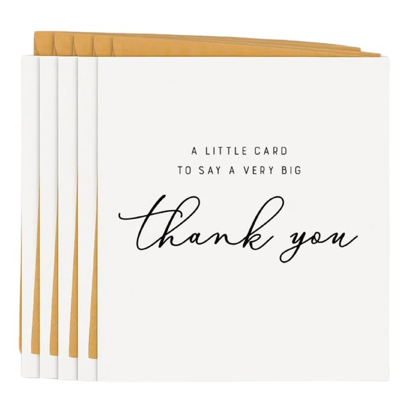 5 Thank You Cards with Envelopes – A Little Card