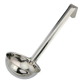 Winco 4 oz Red One Piece Stainless Steel Ladle