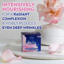 NIVEA Rose Care Anti-Wrinkle Night Cream (50ml), Anti-Wrinkle Face Cream with Nourishing and Skin Firming Properties Made with Rose Petal Oil, Calcium, and Creatine