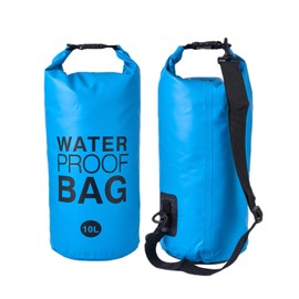 lydnkim Waterproof Dry Bag – PVC Roll-Top Dry Sack (2L–30L) for Kayaking, Boating, Rafting, Camping & Water Sports – Keeps Gear Safe & Dry (Blue, 10L - Single Strap)