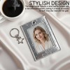 Silver Star Photocard Holder Keychain - Clear Protective Badge Holder