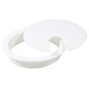 2 Pack Rok Hardware 3" (76mm) White Round Computer Desk