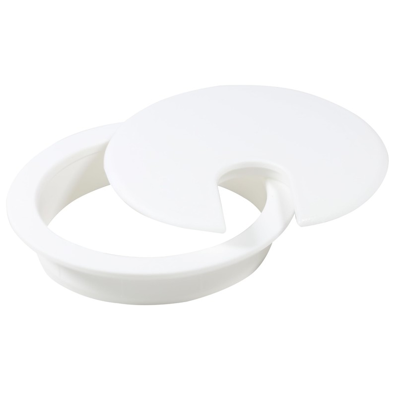 2 Pack Rok Hardware 3" (76mm) White Round Computer Desk