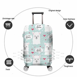 IBILIU Travel Luggage Cover Protector No Drama Llama Suitcase Cover Protectors Washable Luggage Suitcase Cover for 25-28 Inch L