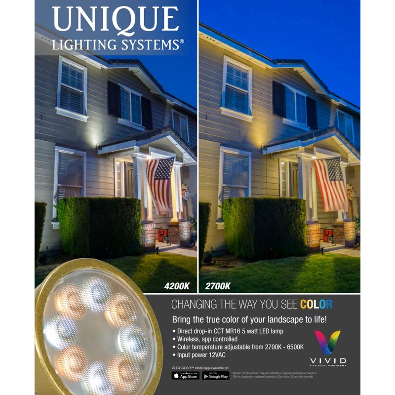 SPW Unique Lighting Systems Flex Gold Vivid Series MR16 5W