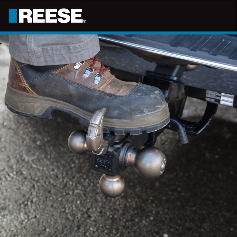 REESE Towpower 7031400 Tri Ball Hitch with Hook, (1-7/8 Inch,