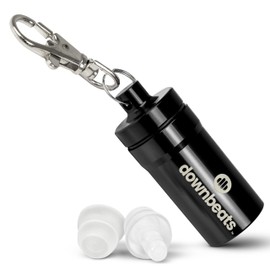 High Fidelity Ear Plugs for Hearing Protection - Discreet, Clear Ear Plugs for Concerts, Festivals & Noisy Events - Up to 18dB Background Noise Reduction Reusable Ear Plugs - Comes with Aluminum Case