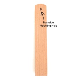 Hokco Analog Fahrenheit Scale Wall Thermometer Beech Wood Two Finishes 7.12 inch tall - Natural