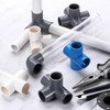 uxcell 1/2" PVC Fittings, 8 Pcs 3 Way Elbow Connector
