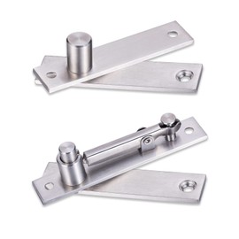 2 Pack | Heavy Duty Pivot Hinge for Wood Door - HBL' Stainless Steel Hidden Door Hinge for Secret Door, with 360 Degree Rotation, Invisible Pivot Door Hardware for Bookshelf.
