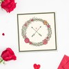 Hying Flowers Leaves Wreath Clear Stamps for Card Making, Floral