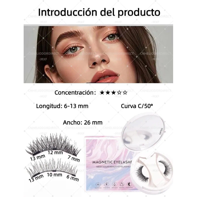 Kit De Clips Magnéticos Para Pestañas Postizas 2 Pares