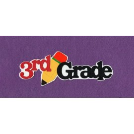 Unbranded 3RD GRADE school pencil die cuts scrapbook cards