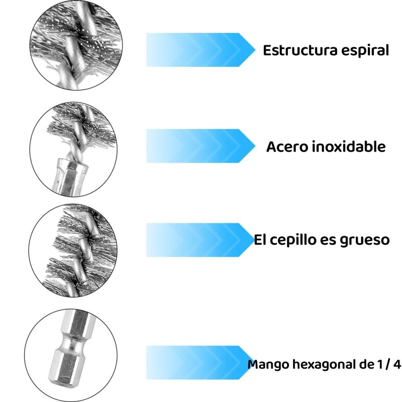 Cepillo para Polvo de 8 Dimensiones Acero Inoxidable