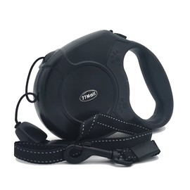 Retractable Dog Leads 26ft Pet Adjustable Leash for Small Medium Large Dogs Up to 49.8Kg (Black)