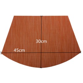 Red-A Woven Vinyl Placemats for Dining Table Durable Heat Resistant Washable Placemats for Round Table,Placemats Set of 4,Orange