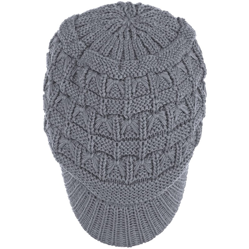 Winter Warm Fashion Knit Adjustable Warm Chenille Lined Winter Knit