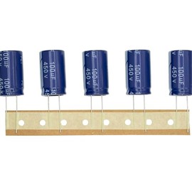 HUABAN 10pcs 450V 100UF 18x30mm High Frequency LOWESR Plug-in Aluminum Electrodecomposing Capacitors 450 Volt 100 UF
