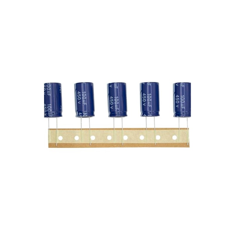 HUABAN 10pcs 450V 100UF 18x30mm High Frequency LOWESR Plug-in Aluminum