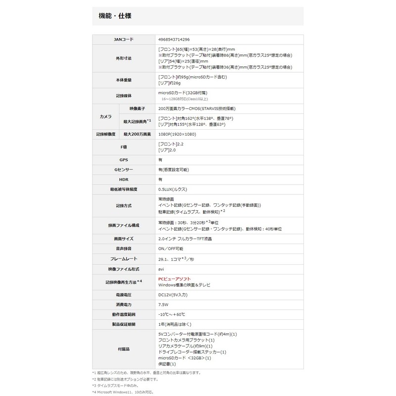 Yupitel Y-240Rd Drive Recorder with Orbis Alarm, Front and Rear