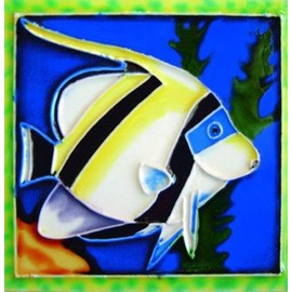 Tropical Fish IIIIIIII - Decorative Ceramic Art Tile - 4"x4" En Vogue
