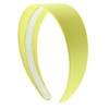 Yellow 2 Inch Wide Satin Hard Headband with No Teeth