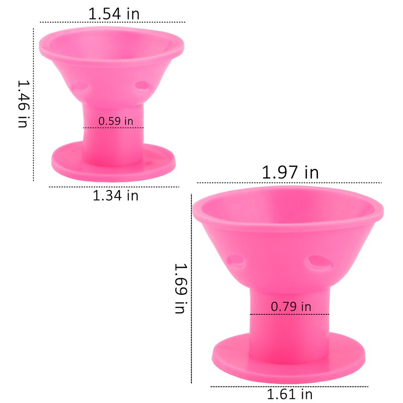 JANYUN 40 Pcs Pink Magic Hair Rollers Include 20pcs Large