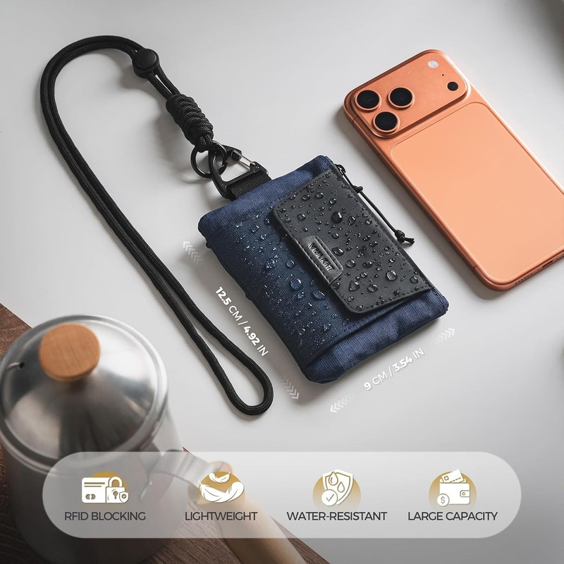 VULKIT Cartera RFID de Cuello para Hombre y Mujer con