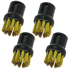 SPARES2GO Nylon + Brass Wire Brush Tool Nozzles for Karcher Steam Cleaners (Pack of 8)