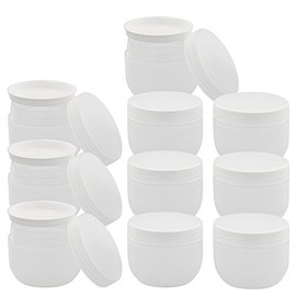 "Run" Plastic Jar, Cream Jar, 30 ml, with Cover Disc, Kosmetex Cosmetic Jar, Matt, Empty, 10 x 30 ml