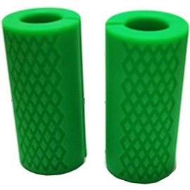 Pull Up Bar Thick Bar Adapter, Weight Grip Bar Fit for Standard Barbell - Dumbbell Handle Grips, Silicone Rubber Barbell Grips for Weight Lifting Cable Attachments & Fitness Training - Color: Green