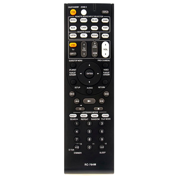 RC-764M Replacement Remote fit for Onkyo TX-SR508 HT-S5300 HT-S6300 Home