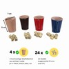GICO Leather Dice Cup Standard (9 cm) with 6 Dice