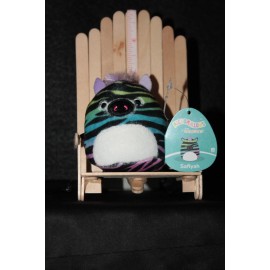 NWT 2.5" Micromallow by Squishmallow - "Safiyah the Rainbow Zebra" MM2 #248