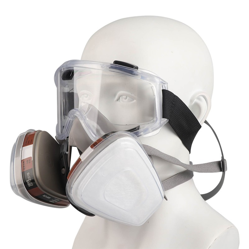Reusable Half Face Cover Half Facepieces Cover with Safety Glasses