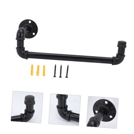 LALAFINA Industrial Towel Rack Heavy Duty Vintage Towel Holder for Bathroom Space Saving Design for Organized and Bedroom Decor