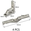 4 PCS 90-Degree Foldable Hinges for Cabinets