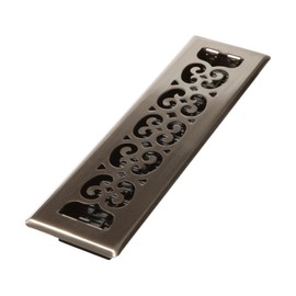 Decor Grates SPH212-NKL Floor Register, 2x12, Brushed Nickel Finish