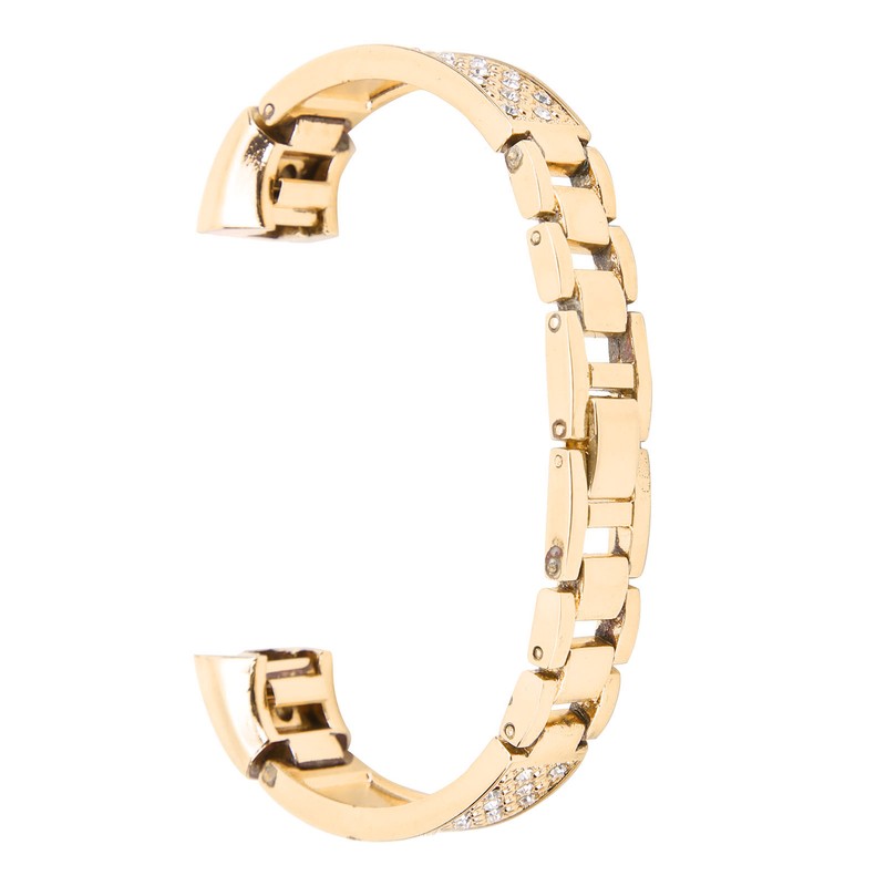Stainless Steel Bracelet Women Inlay Rhinestones Wristband Wrist Decoration for