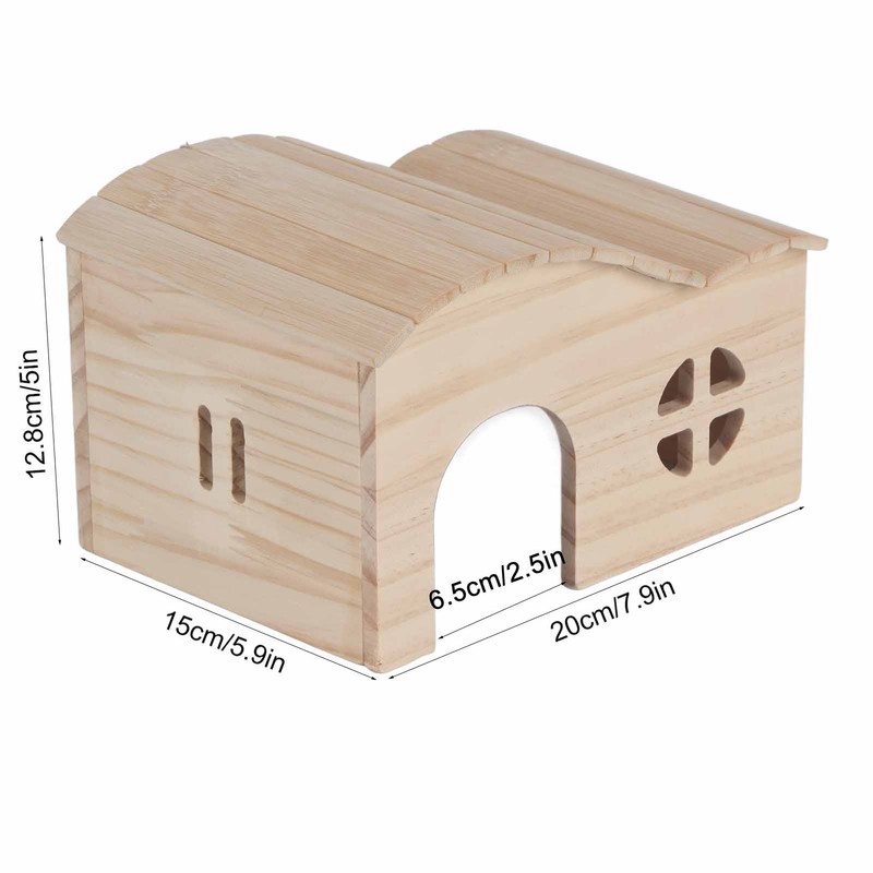 Wooden Hamster House Bite Resistant Large Space Bottomless Small Pet