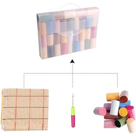 DIY Crochet Yarn Latch Hook Pillowcase Kits for Adults Starter DIY Cross Stitch Latch Hook Rug Kits with Preprinted Canvas Crochet Yarn Kits Needlework Crafts Home Decor 17'' X 17'(Giraffe)