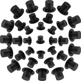 120 Pieces Mini Black Top Hats, Miniature Top Hats, Plastic Magician Hats for DIY Decoration Party Supplies, Snowman Decorating, Christmas Party, Birthday Party, Wedding, Family Gathering