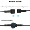 Tomatosd Waterproof Extension Cable for Solar Outdoor String Lights, 6