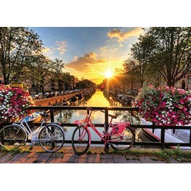 500 Piece Jigsaw Puzzle Light Canals and Streets (Amsterdam) (15 x 20.9 inches (38 x 53 cm) 05-1049
